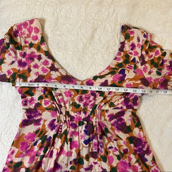 CAbi Everybody Luxe Hydrangea Floral Print Midi Dress Size S - Picture 10 of 13